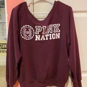 PINK NATION PURPLE/BURGUNDY SWEATSHIRT